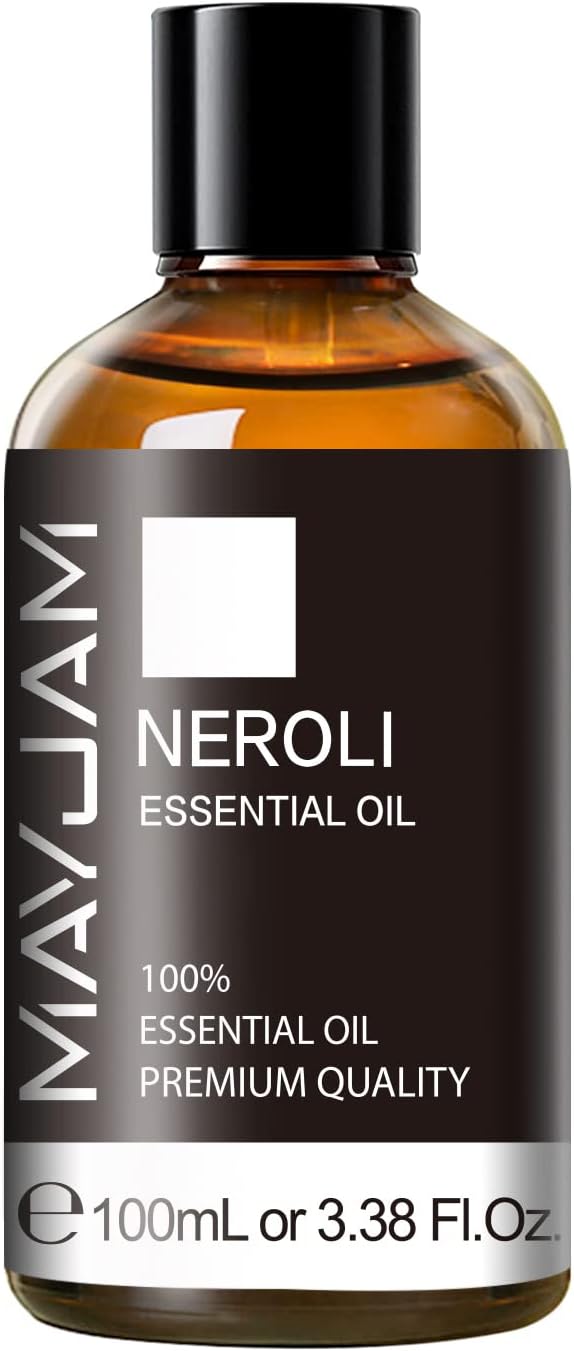 Neroli Essential Oil, MAYJAM Pure Essential Oils for Diffusers, 3.38FL.OZ/100ML Large Volume Neroli Oil with Premium Glass Dropper