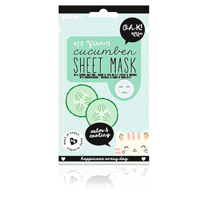 Oh K! Facial Sheet Mask, Cucumber
