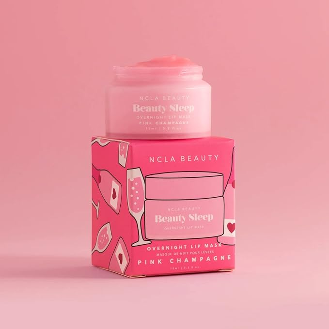 NCLA - Beauty Sleep Overnight Lip Mask | Vegan, Cruelty-Free, Clean Skincare (Pink Champagne)