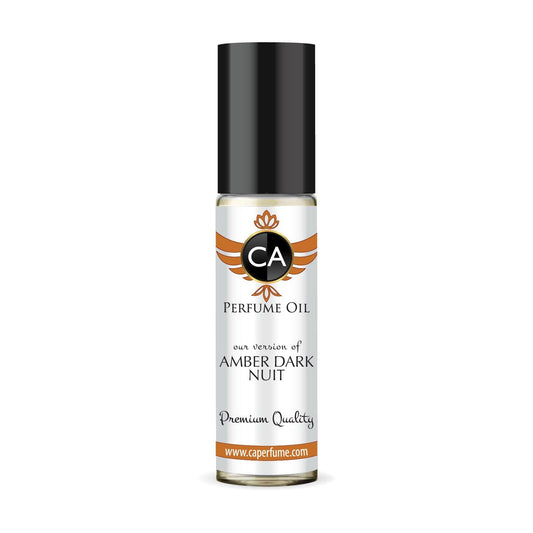 CA Perfume Impression of Amber Dark Nuit Unisex Eau De Parfum Amber Scent Long Lasting Unisex Fragrance Travel Size TSA Ready for Day and Night Wear 0.33 Fl Oz 10ml