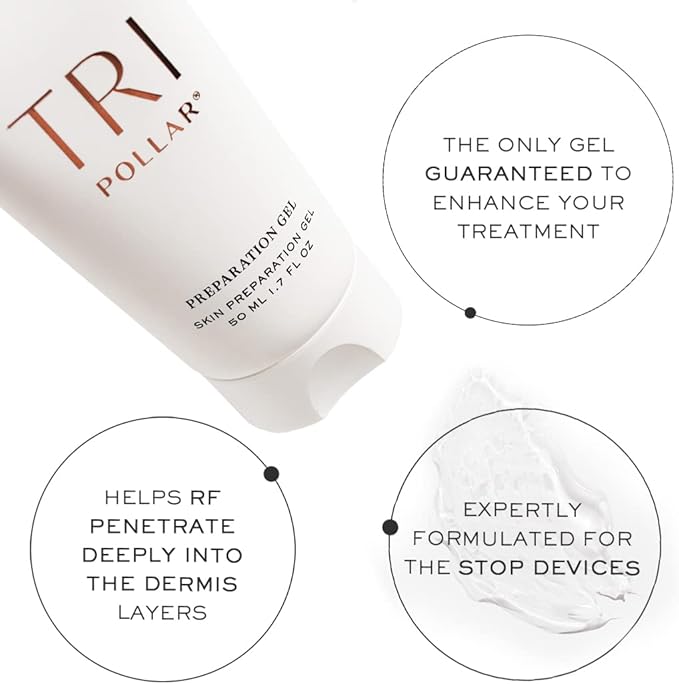 TriPollar Stop Preparation Gel 50ml - High Radio Frequency Skin Tightening Facial Machine Gel - Professional Home RF Anti-Aging Formula - Compatible Stop Devices - FDA Cleared