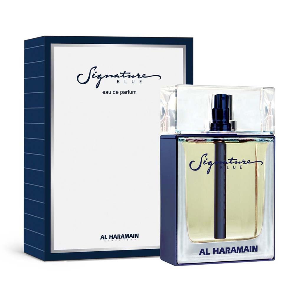 Al Haramain Signature Blue - Luxury Arabian Perfume for Women - Arabic Long Lasting Fougere Fragrance with Bergamot, Geranium, Cedar, Vetiver and Patchouli - Eau de Parfum - 3.4 Oz EDP Spray