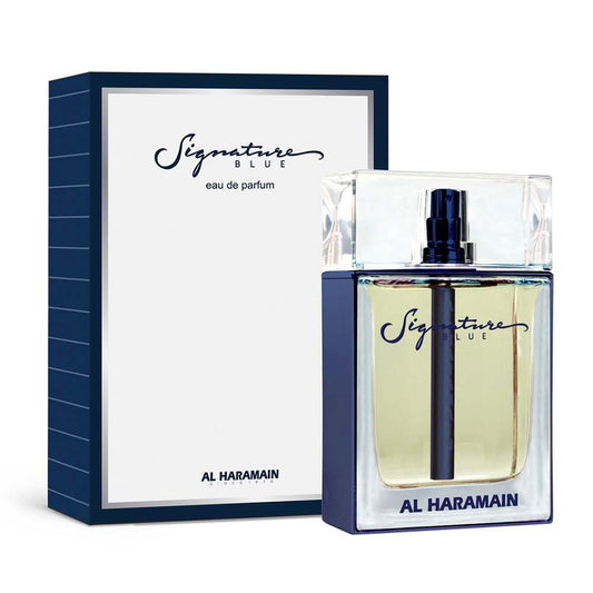Al Haramain Signature Blue - Luxury Arabian Perfume for Women - Arabic Long Lasting Fougere Fragrance with Bergamot, Geranium, Cedar, Vetiver and Patchouli - Eau de Parfum - 3.4 Oz EDP Spray