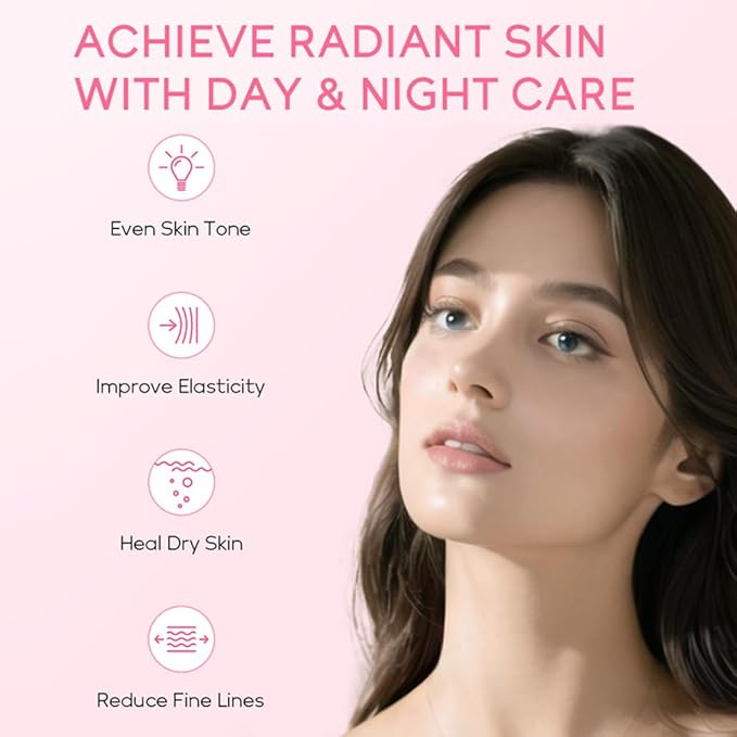 Skincare Gift Set Sakura Skin Care Travel Kit with Cleanser, Toner, Serum, Eye Cream, Face Cream for Women Girls (5pcs)