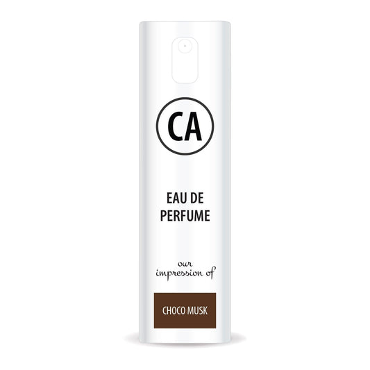 CA Perfume Originals Chocolate Musk Unisex Eau De Parfum Amber Vanilla Scent Long Lasting Unisex Fragrance Travel Size TSA Ready for Day and Night Wear 0.33 Fl Oz 10ml