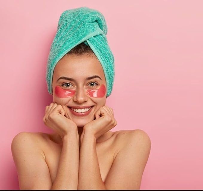 Under Eye Patches - 5 in 1 Under Eye Mask Hyaluronic Acid & Collagen,Under Eye Face Mask,Dark Circles and Puffy Eyes, Undereye Bags,Beauty & Personal Care products (Rose Scented 60 Pcs)