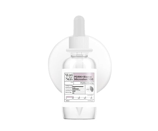 PDRN + BIOME Microshot 100 Serum, Intensive Glow Essence, Microneedling, PDRN, Biome, Spicule, Hydrating, Moisturizing, Firming, Fine Lines, Korean Skincare 1.01 fl. Oz.(30ml)
