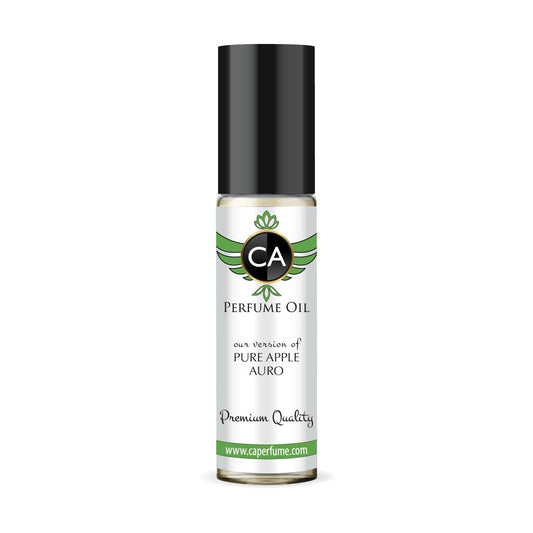 CA Perfume Originals Pure Apple Aura Unisex Fragrance Oil Fruity Scent Long Lasting Perfumes for Women & Men Travel Size TSA Ready Mini Parfum Body Oil Roll-on 0.33 Fl Oz 10ml