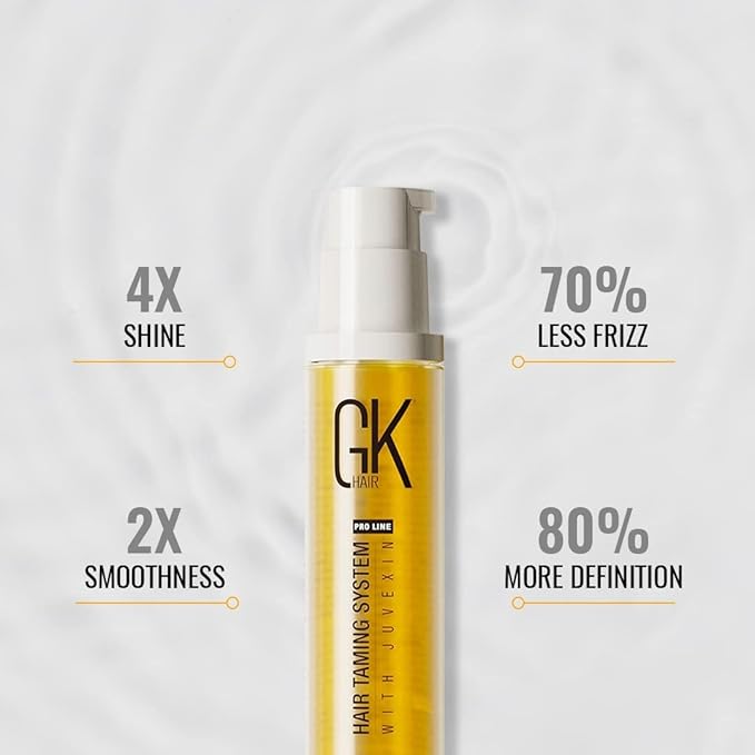 GK HAIR Global Keratin 100% Organic Argan Oil Anti Frizz Serum 10ml & Styling Smoothing Nourishing Heat Protection Shine 100ml Serum Oil