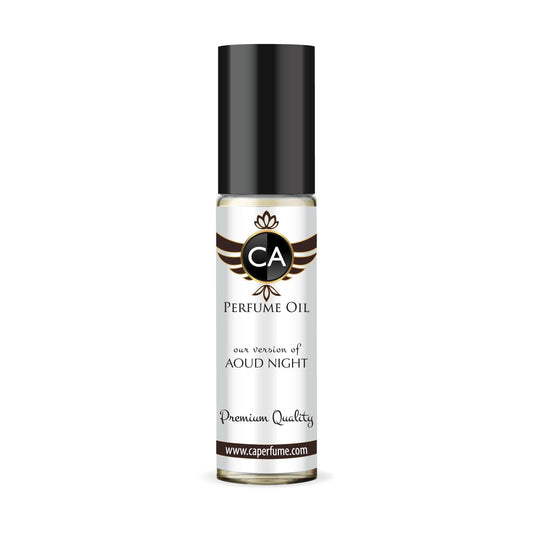 CA Perfume Impression of Aoud Night Unisex Fragrance Oil Amber Woody Scent Long Lasting Perfumes for Women & Men Travel Size TSA Ready Mini Parfum Body Oil Roll-on 0.33 Fl Oz 10ml