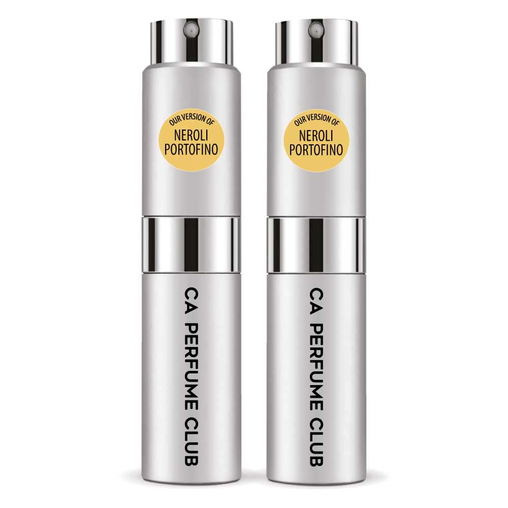 CA Perfume Impression of Neroli Portofilia for Women and Men Citrus Aromatic Scent Long Lasting Unisex Fragrance Eau De Parfum Travel Size Refillable Atomizer Spray 0.27 Fl Oz 8ml (Set of 2)