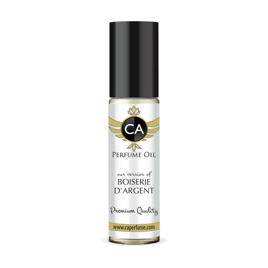CA Perfume Impression of Boiserie D'argent Unisex Eau De Parfum Woody Chypre Scent Long Lasting Unisex Fragrance Travel Size TSA Ready for Day and Night Wear 0.33 Fl Oz 10ml