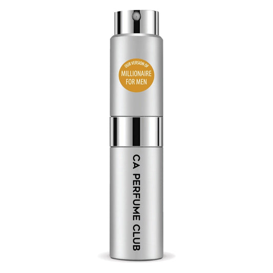 CA Perfume Impression of Millionaire for Men Leather Scent Long Lasting Cologne for Men Eau De Parfum Travel Size Refillable Atomizer Spray 0.27 Fl Oz 8ml