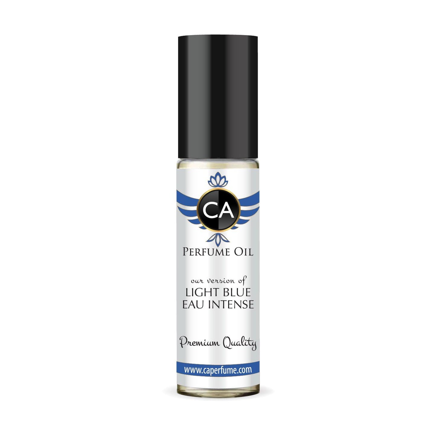 CA Perfume Impression of Light Blue Eau Intense for Men Eau De Parfum Woody Aquatic Scent Long Lasting Cologne for Men Travel Size TSA Ready for Day and Night Wear 0.33 Fl Oz 10ml