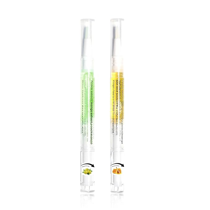 2pcs Cuticle Oil Pen Nourishing for Nails Hydrating Nail Cuticle Oil Pen and Cuticles Moisturizing Nail Care Products (Honey and Olive)
