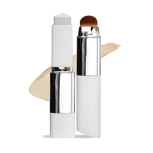Color Changing Cover Cream Stick: Color-Changing Foundation Stick Full to Medium Coverage with Detachable Brush - Moisturizing Makeup (Ivory)