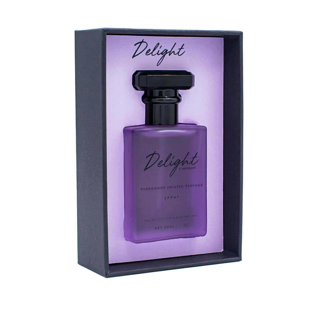 RawChemistry Delight Pheromone Infused Perfume for Women – Women's Perfume Infused with Pheromones – Delight by Raw Chemistry Spray with Feromonas – Fragrance con Feromonas para Mujer
