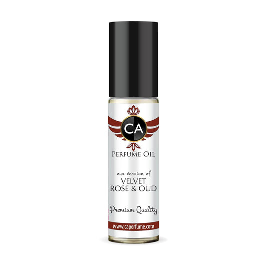 CA Perfume Impression of Velvet Rose & Oud for Men Eau De Parfum Amber Floral Scent Long Lasting Cologne for Men Travel Size TSA Ready for Day and Night Wear 0.33 Fl Oz 10ml