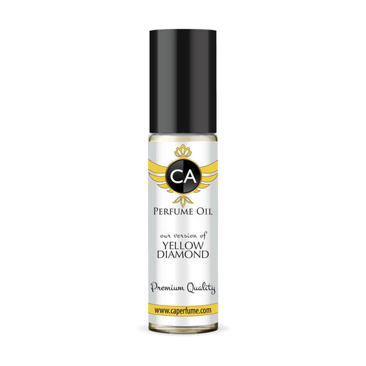 CA Perfume Impression of Yellow Diamond for Women Eau De Parfum Floral Scent Long Lasting Perfumes for Women Travel Size TSA Ready for Day and Night Wear 0.33 Fl Oz 10ml