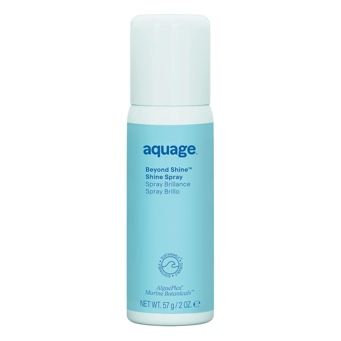 AQUAGE Beyond Shine Fine-Mist Silkening and Glossing Spray, Travel Size, Creates Shine, Thermal-Pressing Product that Polishes, Silkens, and Smooths Curly Texture, 2 fl. oz