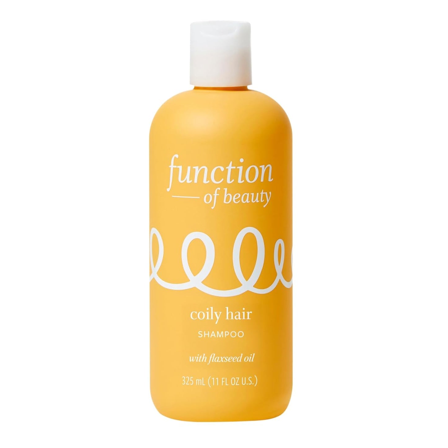 FUNCTION OF BEAUTY Coily Hair Shampoo, 11 oz - Flaxseed Oil Nourishes & Hydrates Coils & Curls, & Jamaican Black Castor Oil Moisturizes & Revives, Sulfate-Free, Customizable Haircare