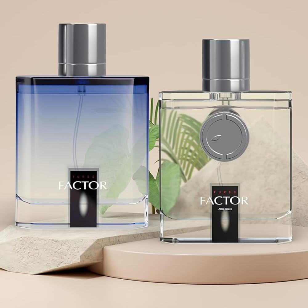 Men’s After Shave & Eau de Parfum Set – Tangerine, Cranberry, Oakmoss, Sandalwood – Fresh, Woody, Sexy, Long-Lasting Cologne Gift Set for Men 2x (3.4 fl oz / 100 ml)