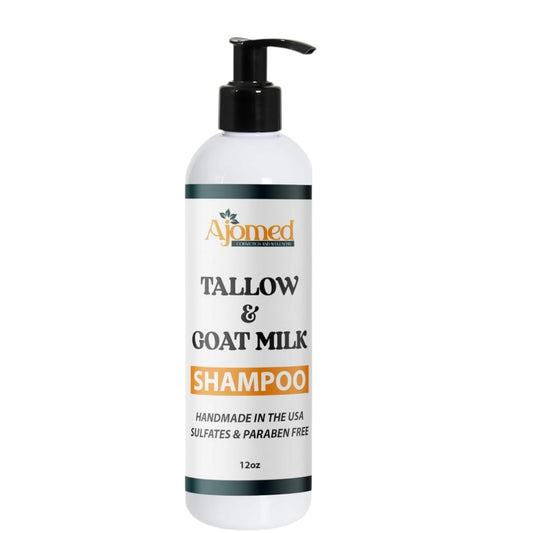 Tallow & Goat Milk Shampoo - Organic Hair Growth, Moisturizing, Handmade (Shampoo 12 Oz)