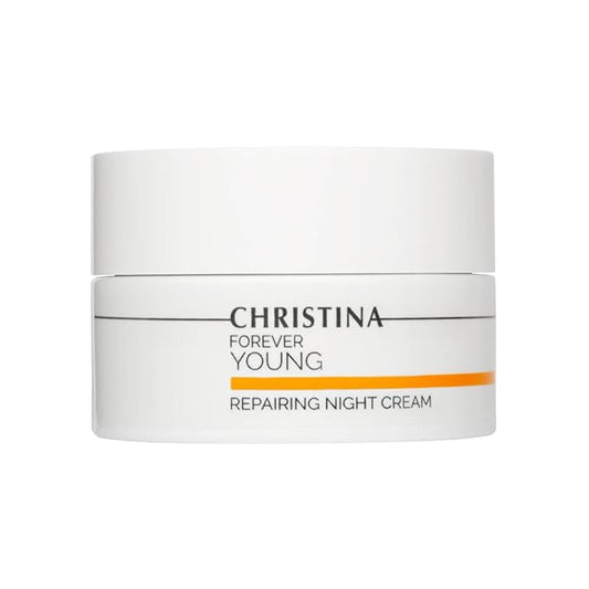 '-CHRISTINA- Forever Young Repairing Night Cream - 50ml - Lightweight & Non-Oily Retinol Cream with Peptides, Vitamins A & E for Overnight Hydration - For All Skin Types