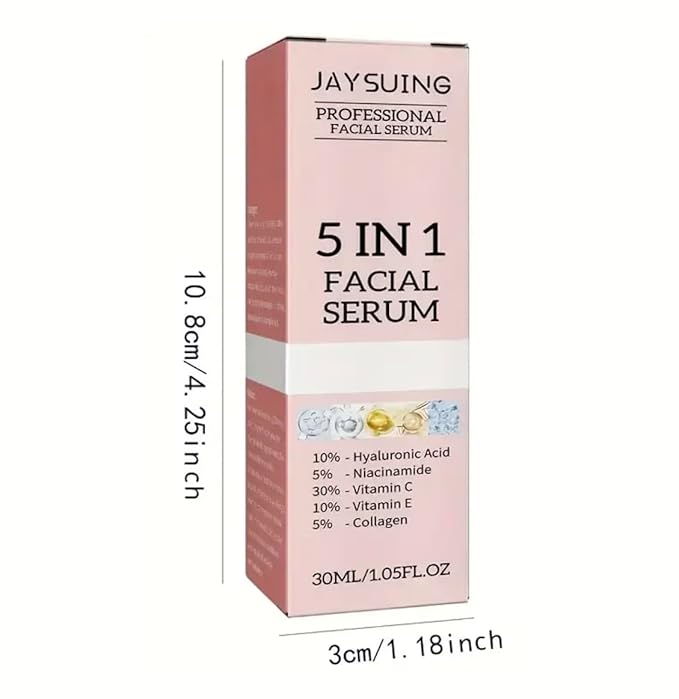 Tratamiento facial con Acido Hialuronico, Colageno, Niacinamida, Vitamina C y E. Formula de Hidratacion para Minimizar Poros, Adecuado para todo los tipos de Piel, No irritante, Libre de Alcohol