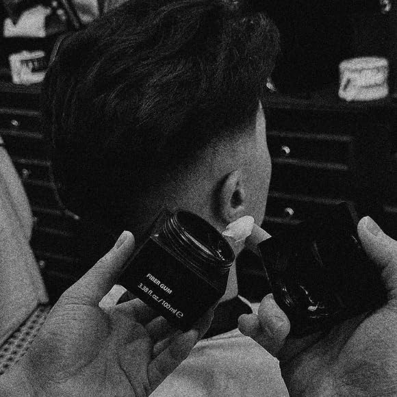 H14 Fiber Gum for Men 3.38 oz / 100 ml – Medium Hold Styling Cream with Beeswax & Corn Starch – Lightweight Hair Fiber for Volume, Texture & Satin Finish – Made in Europe