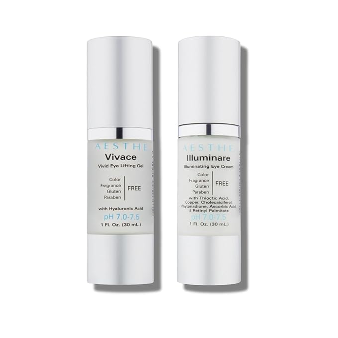 Aesthe Vivace Eye Lifting Gel - Revitalize & Firm + Aesthe Illuminare Illuminating Eye Cream Bundle