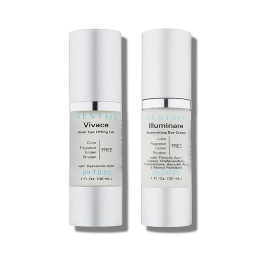 Aesthe Vivace Eye Lifting Gel - Revitalize & Firm + Aesthe Illuminare Illuminating Eye Cream Bundle