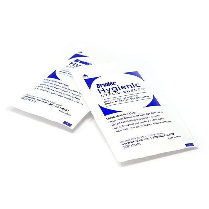 Bruder Hygienic Eyelid Micro Fine Individually Wrapped Untreated Sheets 35 Count Box