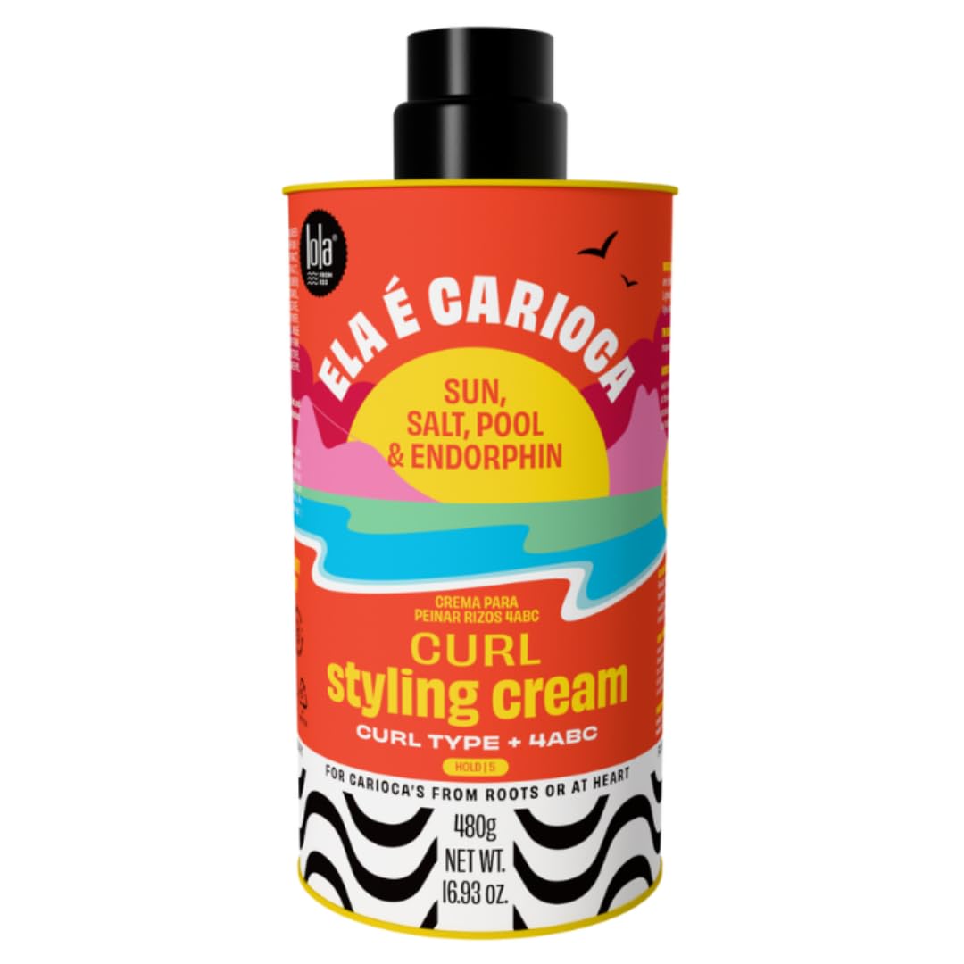 LOLA From Rio - Ela E Carioca 4ABC Curl-Defining Cream, Boost Hydration, Minimize Frizz, Provide Soft, Flexible Control for 4ABC Curl Type, 17.64 Fl Oz
