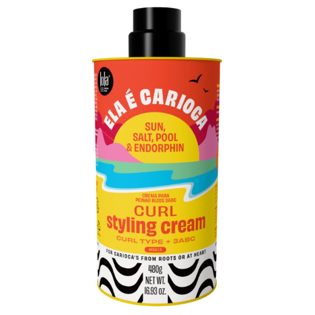 Lola From Rio - Ela E Carioca - 3ABC Curl-Defining Cream, Boost hydration, Minimize Frizz, Provide Soft, Flexible Control for 3ABC Curl Type 17.64 Fl Oz