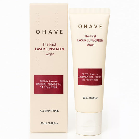 OHAVE Sunscreen SPF 50+ PA++++ Broad Spectrum Sunblock | Lightweight, Non-Greasy & Water-Resistant | Moisturizing UV Protection for Face & Body | UVA/UVB Defense | For Sensitive & All Skin Types