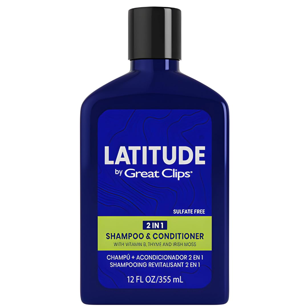 GREAT CLIPS LATITUDE 2-in-1 Shampoo + Conditioner | Daily Shampoo and Conditioner Set for Men | Promotes Full + Healthy Hair | 12oz