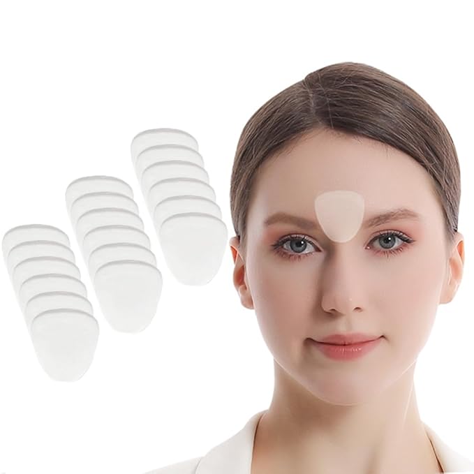 Between the Eyes Wrinkle Patches, Reusable Hydrogel Frown Lines Eleven Lines Facial Patches, Hypoallergenic Silicone Gel Sleep Face Tape, Smooth Fine Lines(frown-18Pcs)