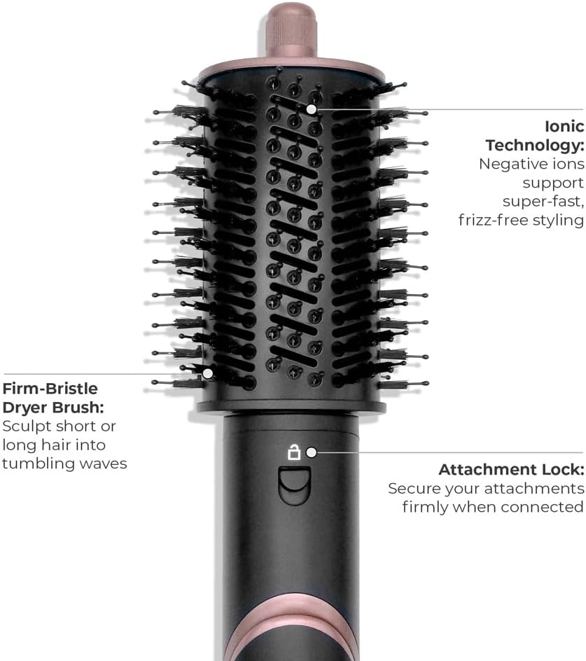 SRILabs StyleWrap Pro 7-in-1 Coanda Air Hair Multi Styler Dryer Brush with Negative Ions, Lighter and Foldable Design, Quiet Brushless Motor, Aviation-Grade Aluminum, Memory Function