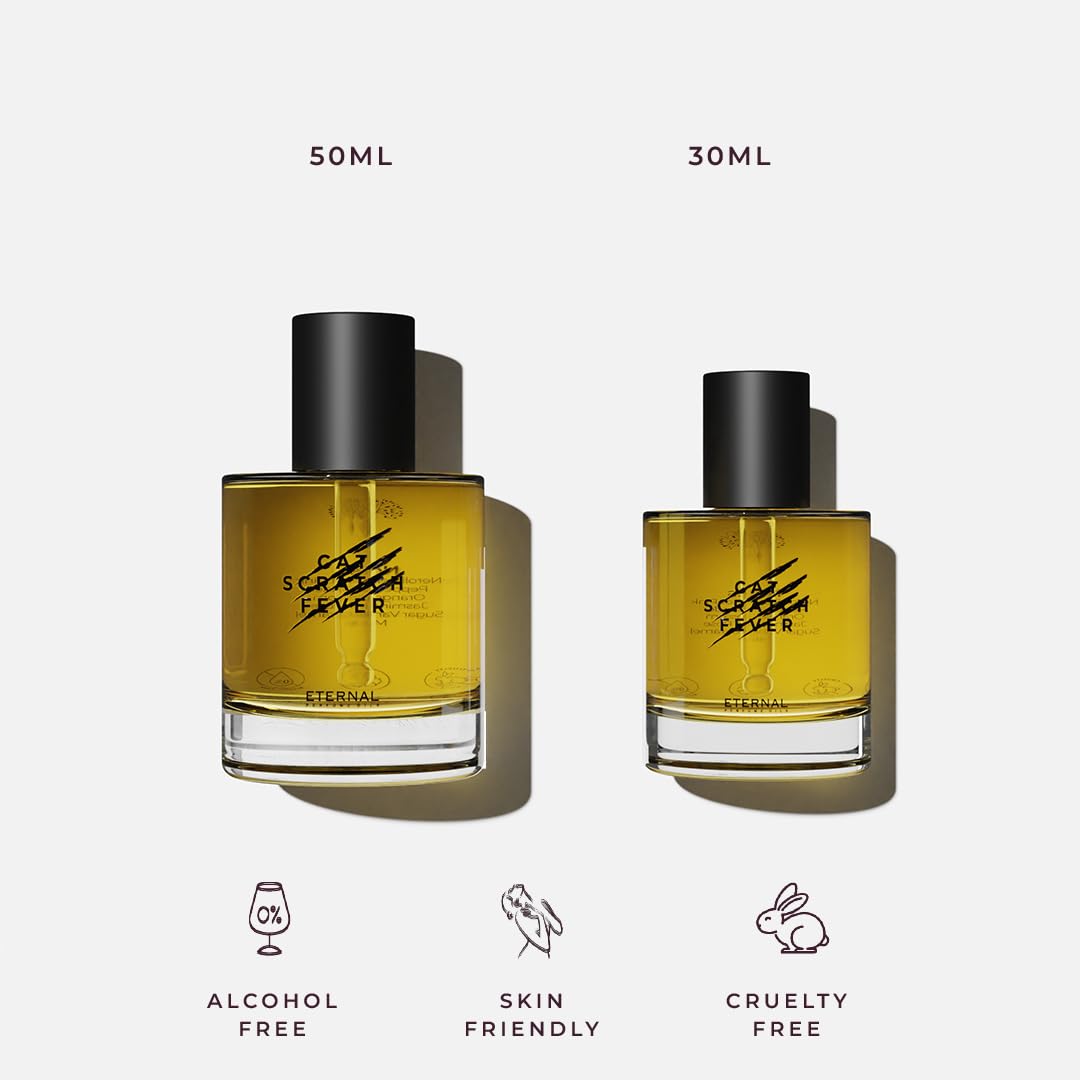 Eternal perfume oils for Women and Men - Eau De Perfum - Cat Scratch Fever Insp. by Killian Love Don't be Shy | Long Lasting Alcohol-Free Scents - Roll-On Fragrance Oil - 50ml with 30ml (Pack of 2)