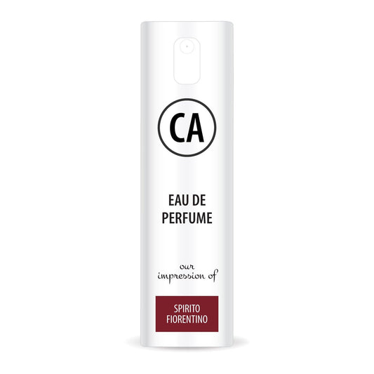 CA Perfume Impression of Spirito Fiorentino Unisex Eau De Parfum Floral Woody Musk Scent Long Lasting Unisex Fragrance Travel Size TSA Ready for Day and Night Wear 0.33 Fl Oz 10ml