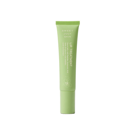SWEET JULY SKIN Lip Treatment - Hydrating & Plumping Lip Balm with a Lip Peptide and Antioxidant Fruit Oils, Smooths & Softens, Vegan, Clean, 0.5 oz (Guava)