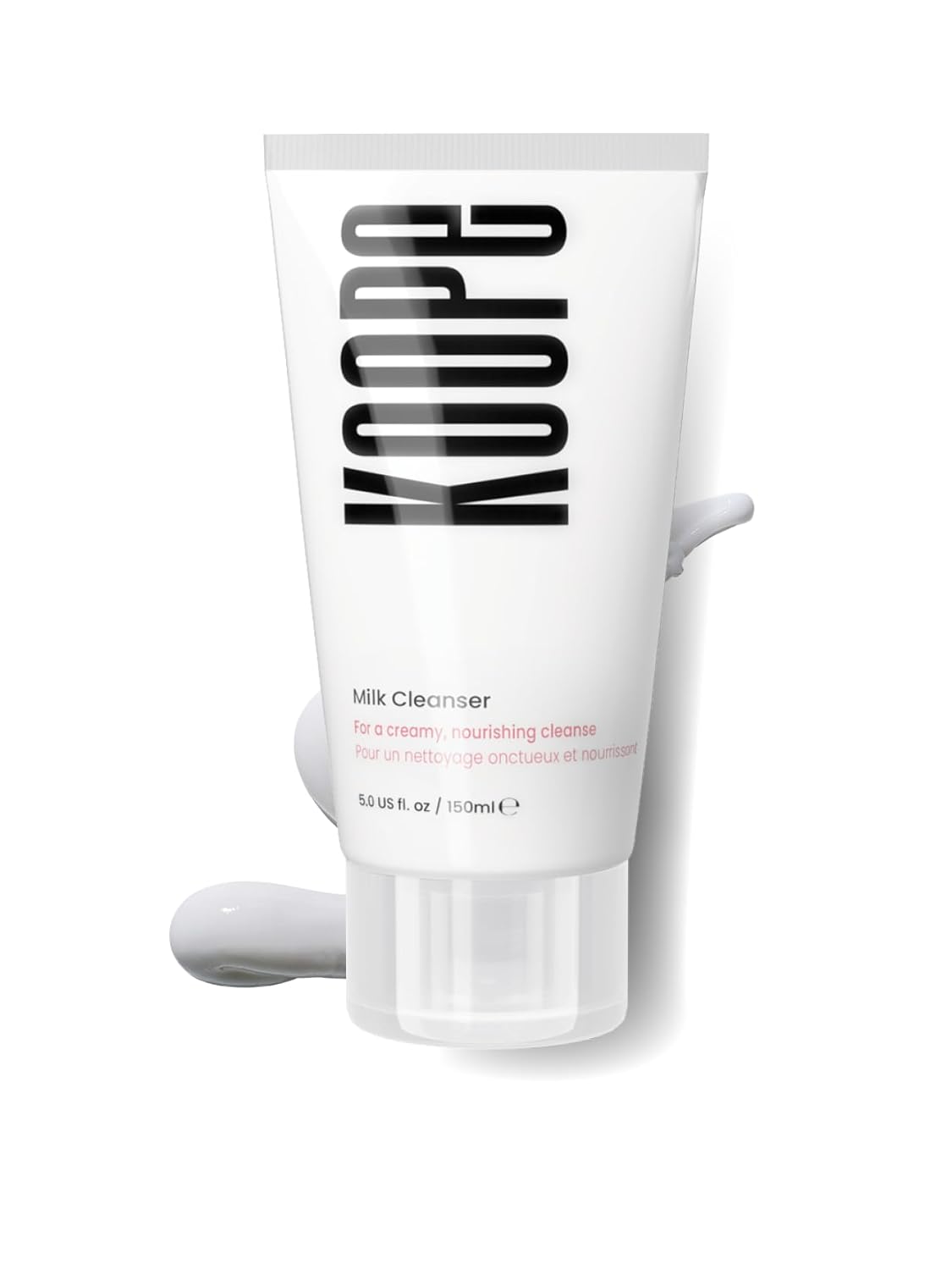 Koope Milk Face Wash, Cleanser For All Skin Types, Ultra-Creamy, Makeup Remover, with Centella, Aloe, Amino Acids and Grape Seed Oil. Free from Parabens, Sulphates & Fragrances, Vegan, 5.0 FL OZ