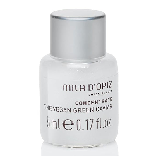 Mila d'Opiz The Vegan Green Caviar Concentrate - Anti-Aging and Firming Face Serum for Women - Skin Renewal Hydrating Serum with Argan Oil - 10 pc