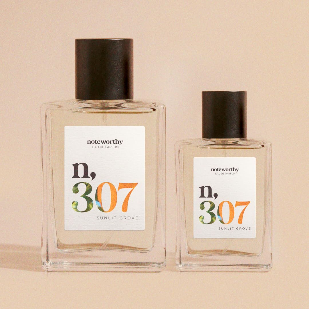 Noteworthy n,307 Sunlit Grove Eau De Parfum – Mandarin, Basil, Sandalwood | Sophisticated, Warm Fragrance for Any Occasion | Long-lasting Unisex Perfume for Women & Men (50ml)