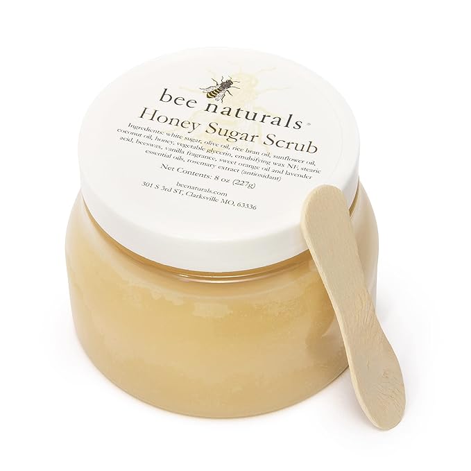 Luxurious Honey Sugar Scrub 8oz – Gentle Exfoliating Blend for Face, Body & Feet with Honey, Coconut & Essential Oils – Nourishing Moisture with Signature Vanilla Fragrance for Radiant Skin