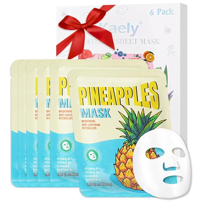 Face Sheet Mask Skincare,Hydrating Spa Face Mask For Sensitive Skin,Moisturize,Nourish for All Skin Types,Natural Skin Care Spa Face Mask for Women Men Girls,Pack of 6
