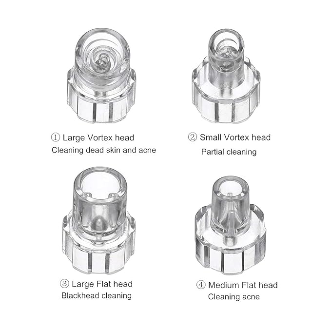 Elitzia Plastic Hydro Dermabrasion Microderma Heads Hydro Facial Aqua Peel Tips Water Peeling Caps Facial Care Skin Cleaning Tool Beauty Machine Replacement Spare Parts 8pcs Per Set（Transparent）