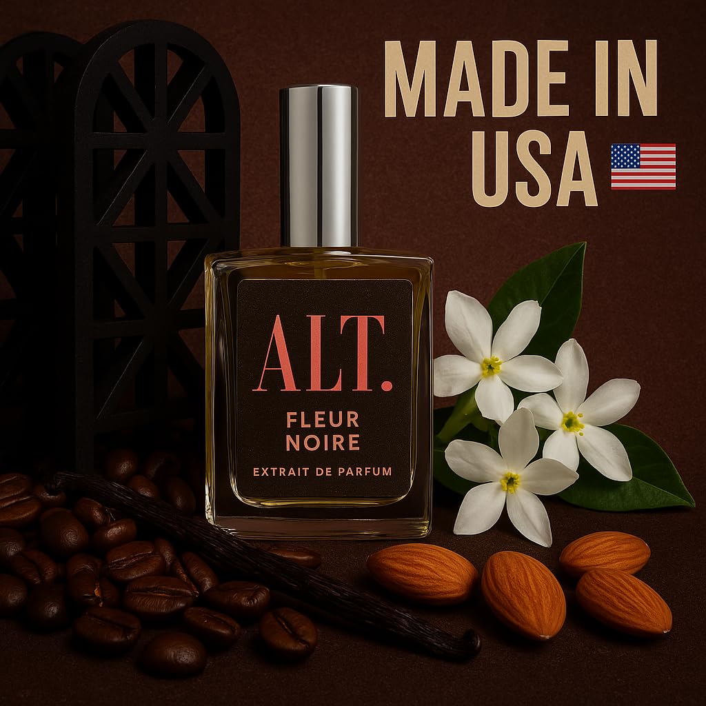 ALT. FRAGRANCES Fleur Noire 60ml Inspired by BlackOpium Extrait de Parfum Long Lasting Perfume for Women, Signature Scent Women’s Fragrance