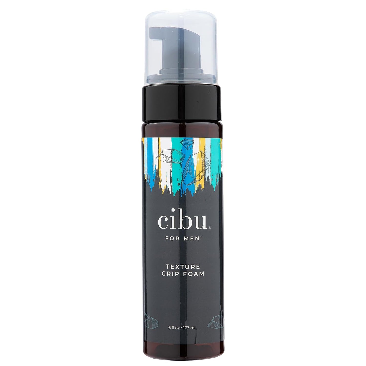 CIBU for Men Texture Grip Foam 6oz - Hair Styling Foam for Long Lasting Hold, Texture, and Volume while Keeping a Healthy Hair - Ideal for Messy, Sleek, and Casual Hair